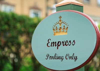 "Empress Parking Only" Oval Sign